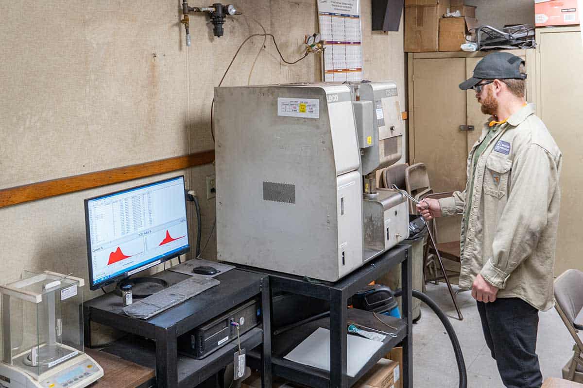 A Badger Foundry Employee Working In Part Of The Lab