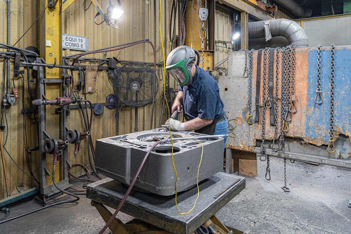 Badger Foundry Employee Working On A New Part